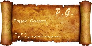 Payer Gobert névjegykártya